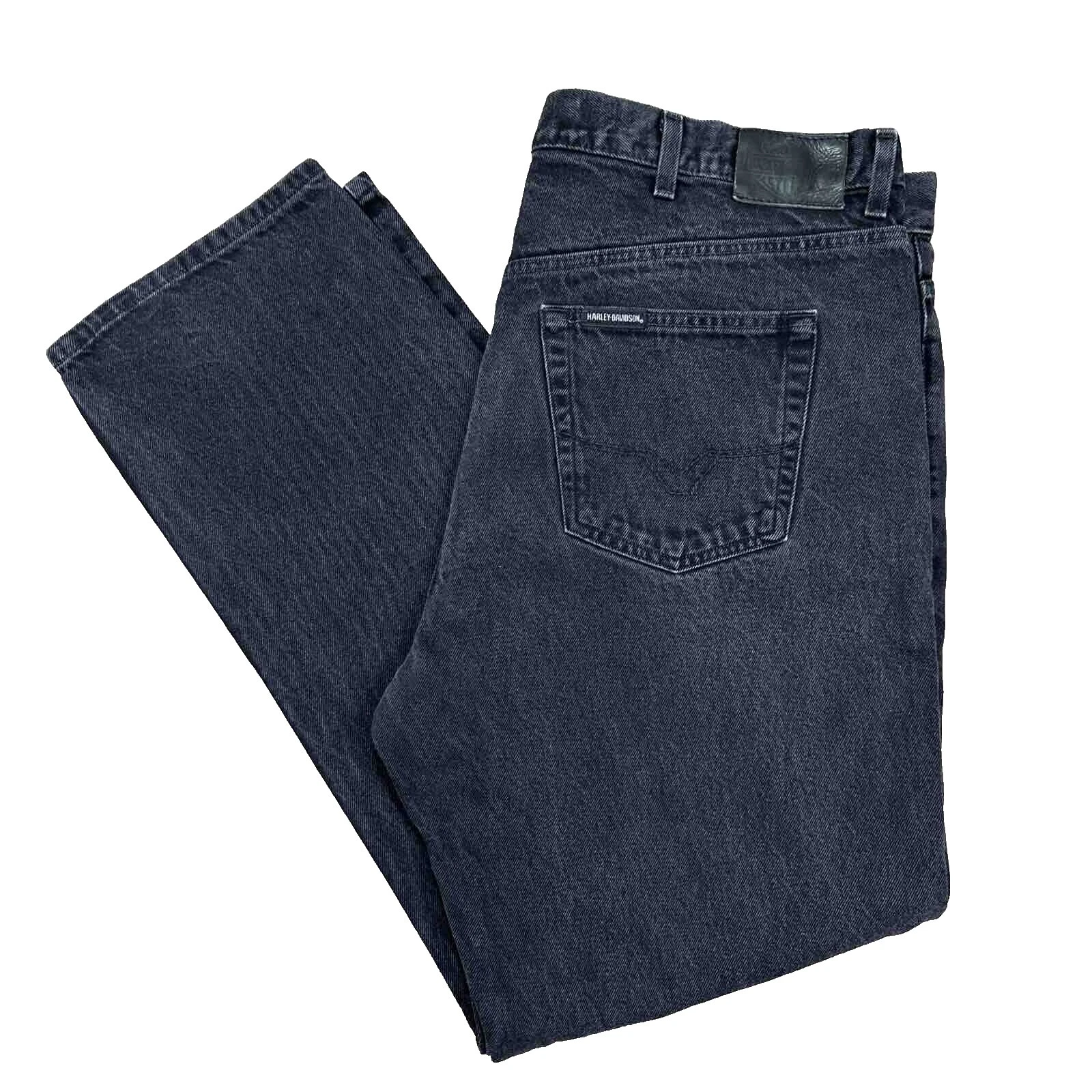 Jeans masculino Harley-Davidson tamanho grande e alto