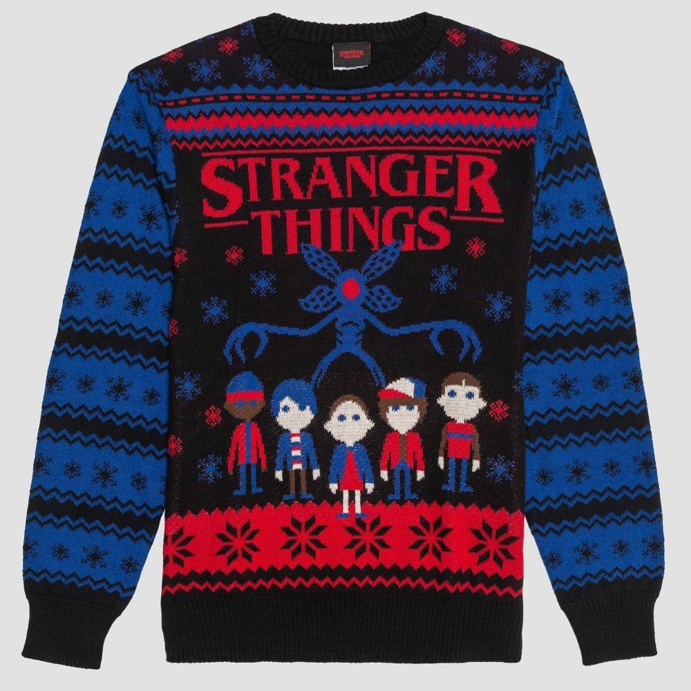 NWT Men's Netflix Stranger Things Graphic Shirt Ugly Christmas