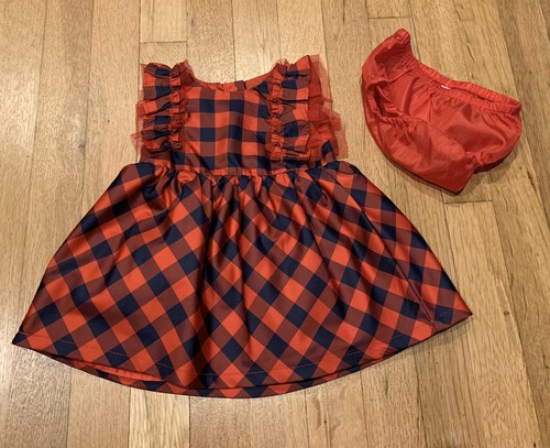 Baby Girl Holiday Christmas Dress Plaid 