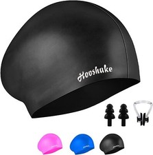 Swimming CapSilicone Swim Cap Suitable for Women  Men with Short and Long Ha...