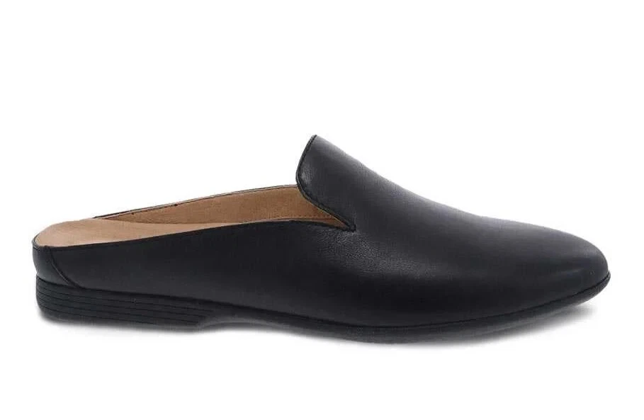Mocasín sin cordones DANSKO Lexie Mille talla 40 9,5 10 cuero fresado negro