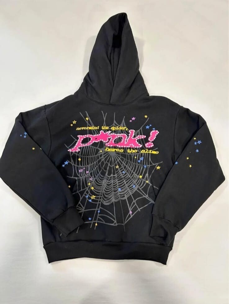 SPIDER WORLDWIDE WEB HOODIE Medium " Pink" Free Shipping