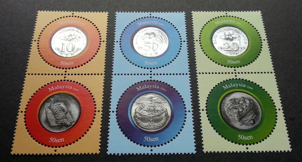 FREE SHIP Malaysia Currency Silver Foil 2010 Coin Money (stamp) MNH odd *unusual