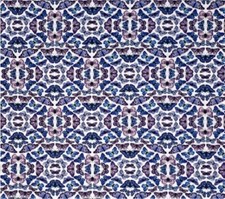 SNUGGLE FLANNEL Sewing Fabric .917 Yd 33" x 44" Blue MIRRORED BUTTERFLY GARDEN