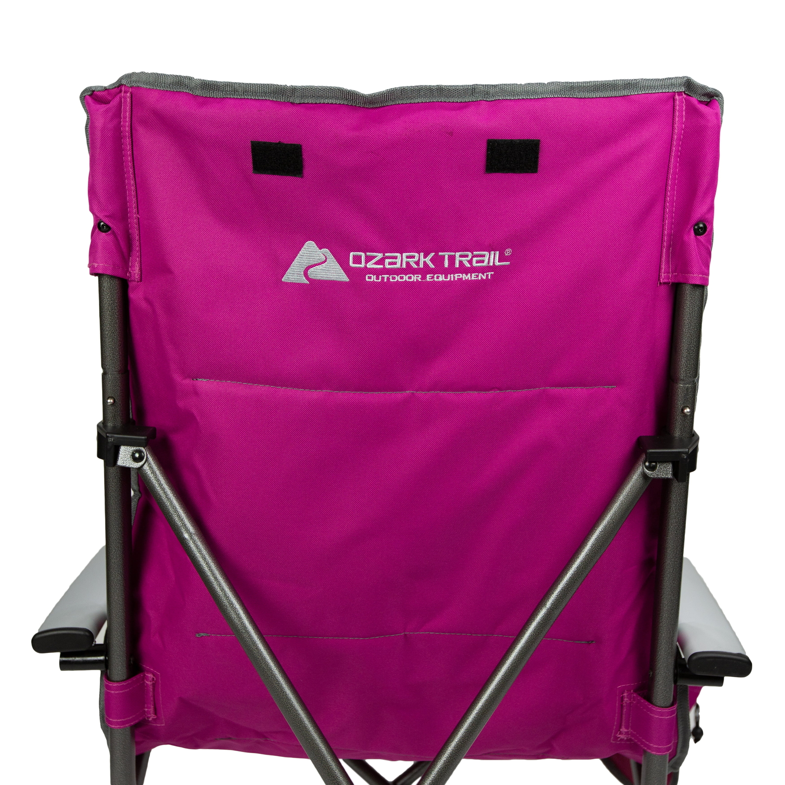 Ozark Trail High Back Camping Chair, Pink Cupholder, Pocket, and