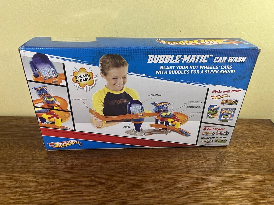 NEW Rare Hot Wheels Color Shifters Bubble-Matic Car Wash Playset Sealed 2010 - Image 4 of 4