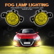 Pair Yellow LED Fog Lights Fit For NISSAN Altima 2007-2018 Sentra Maxima Rogue
