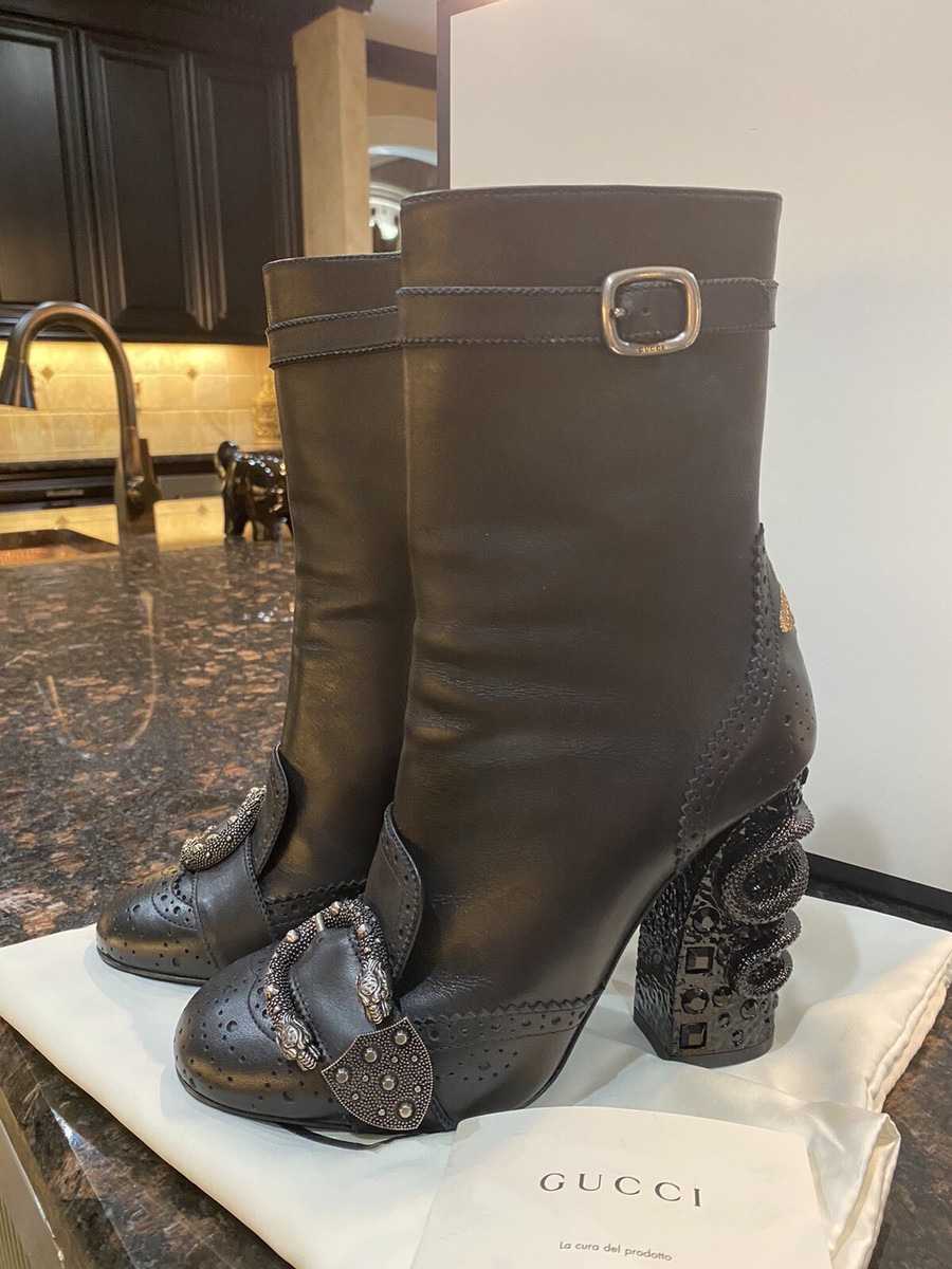 Gucci Dionysus Snake Heeled Bootie Size EUR 37/US 7 RARE FIND | eBay