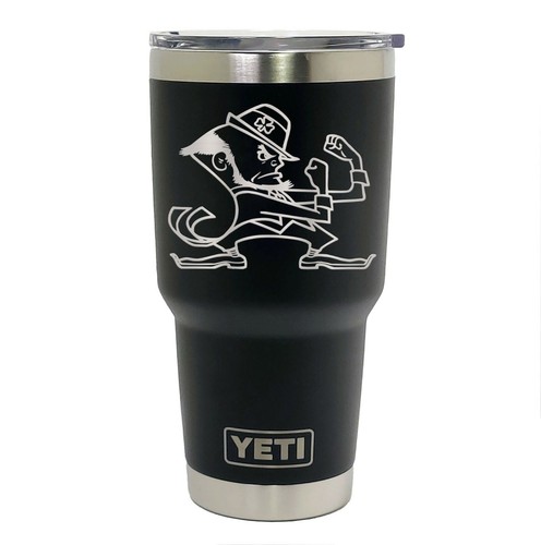 Notre Dame Kobold YETI lasergraviert 20 oder 30 Unzen. Schwarzer Becher - Bild 1 von 6