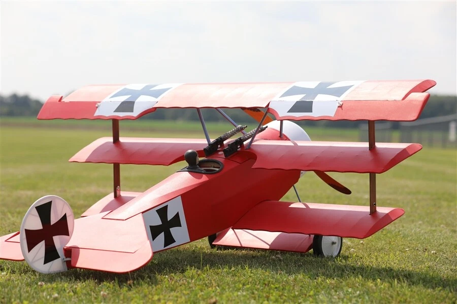 Balsa USA 1/6th Scale Fokker DR.1 Triplane RC Remote Control Airplane Kit #471 - Image 2 of 2