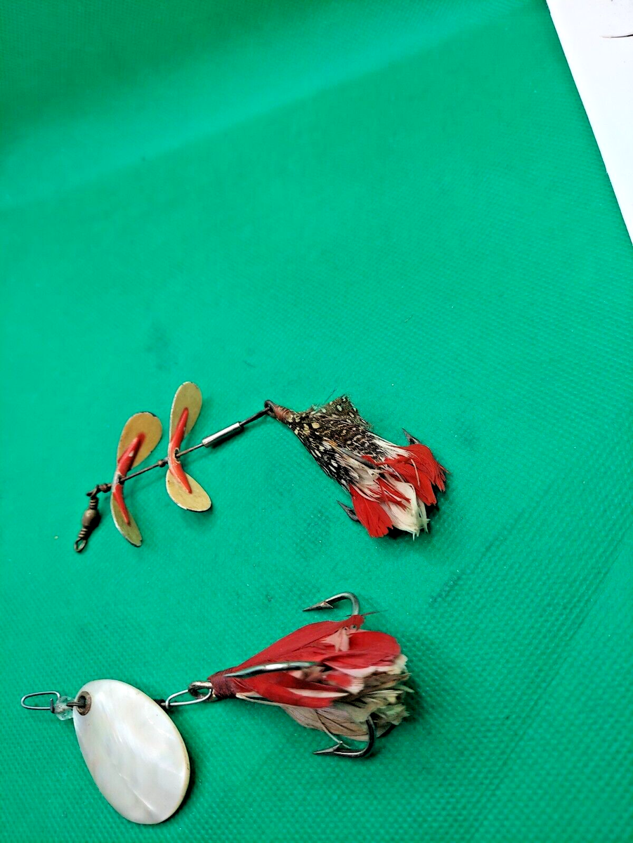 Vintage fishing lures, Pflueger double tandem spinner and Vintage fishing lures, Pflueger double tandem spinner and
