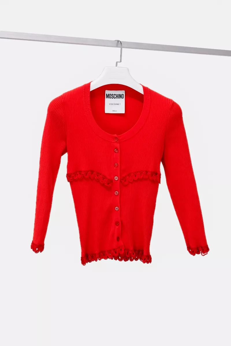 Ebay red best sale cardigan