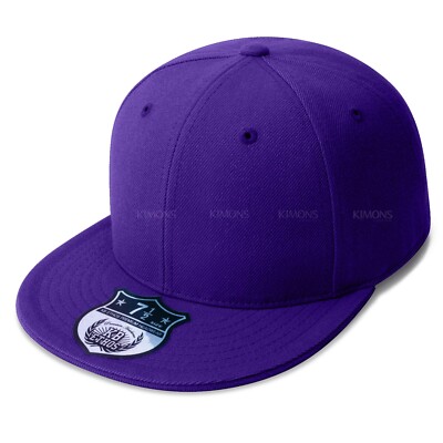 Premium Solid Fitted Baseball Cap Hat Blank Plain Flat Bill 9-Sizes Trucker 2026
