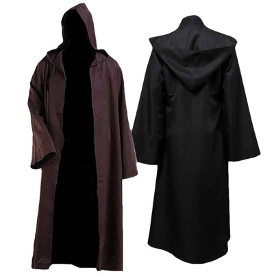 Star Wars Jedi Kostüm Robe Umhang Cape Erwachsene Herren Damen Karneval Party DE