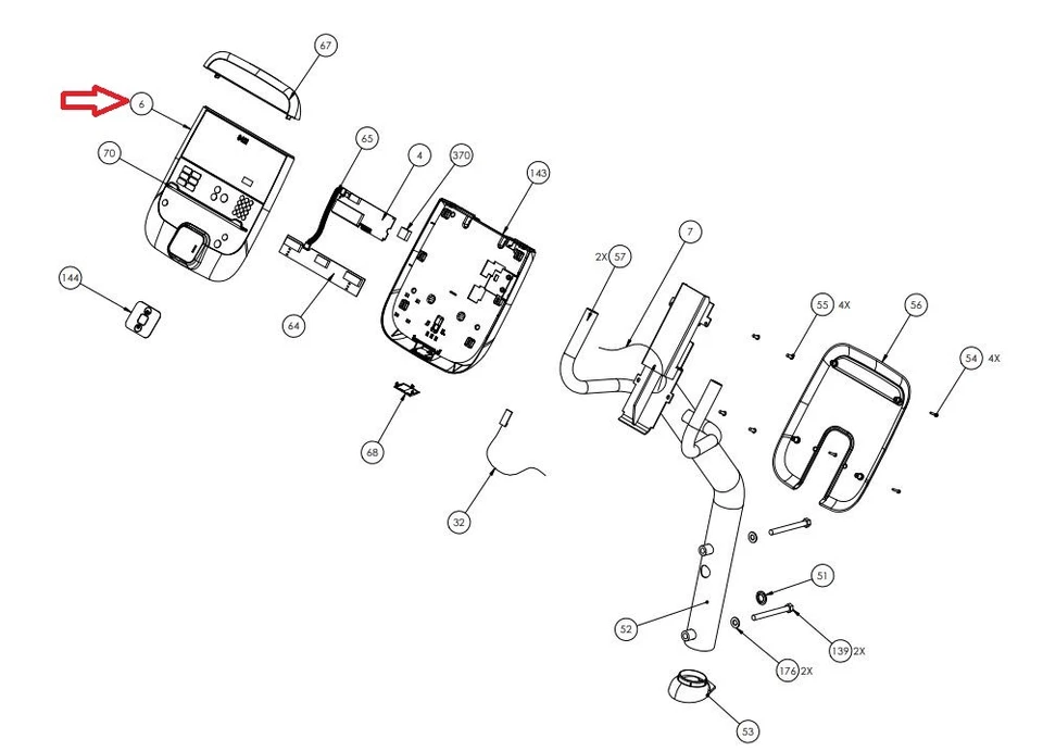 Precor C842i Recumbent Bike Display Console Full Assembly  PPP000000048780101 - Image 2 of 2