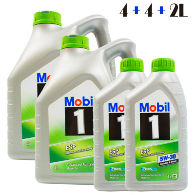10L Mobil 1  ESP 5W-30 MOTORÖL 4L + 4L + 1L + 1L = 10 Liter Formula Nachfolger