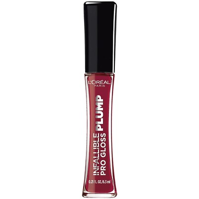 L Oréal Infallible Plump Pro Gloss #611 Ruby Sheen | Hyaluronic Acid | New