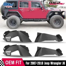 2007-2018 Front+Rear Inner Fender Liners For Jeep Wrangler JK Guard Wheel Liner