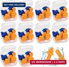 Ear Plugs for Shooting, Silicone Corded Ear Plugs for Noise Reduction, 10 Pairs
