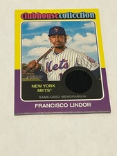 2023 TOPPS HERITAGE CLUBHOUSE COLLECTION FRANCISCO LINDOR  BLACK RELIC CARD-METS