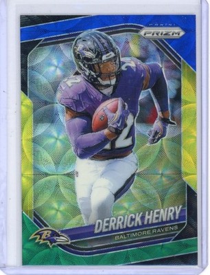 Derrick Henry Choice Blue Yellow and Green:     2025 Prizm Football. BAL RB!  