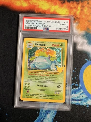 Venusaur 15/102 Celebrations: Classic Collection Holo PSA 10 gem mint