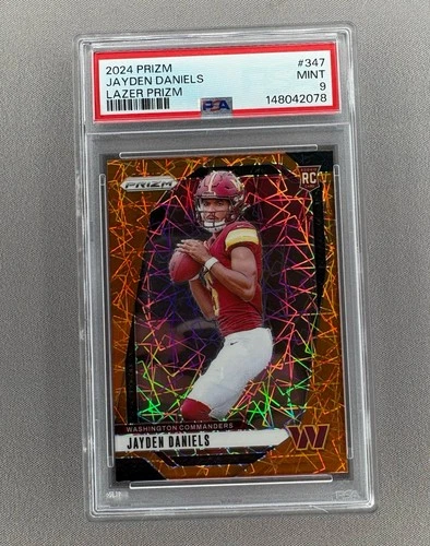 2024 Panini Prizm - Rookies Jayden Daniels #347 Lazer Prizm (RC) PSA 9