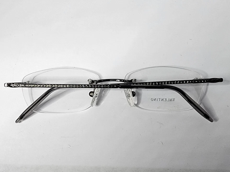 Valentino Eyeglasses Model V 5288 Color Gunmetal 02U Rhinestones Rare Frame - Image 2 of 4
