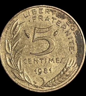 Pièce de monnaie 5 centimes Marianne 1981 République Française (SPL) - Photo 1/2