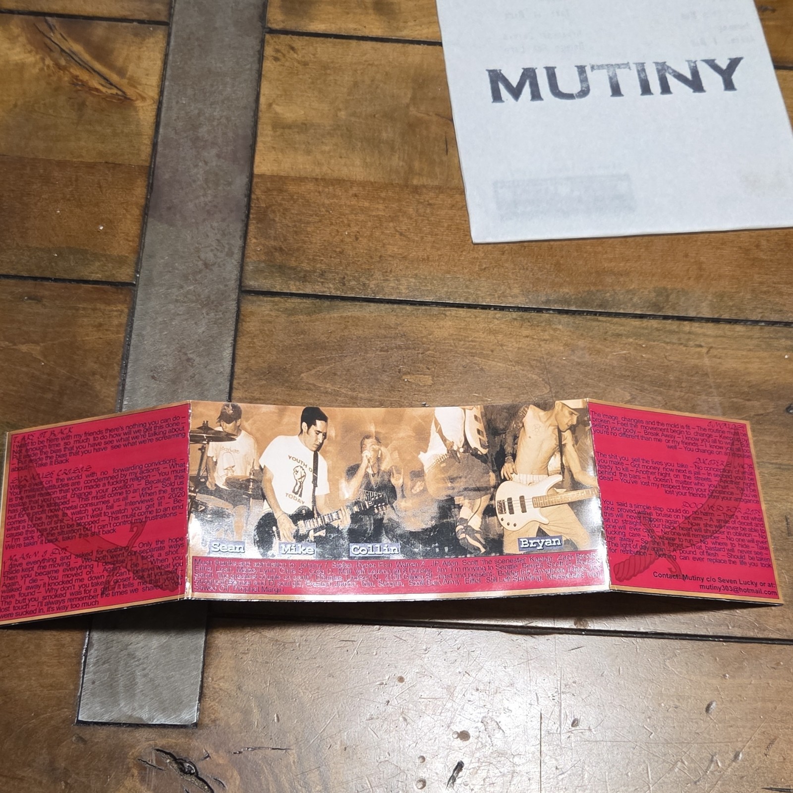 Mutiny 7" Red Vinyl EP Limited Edition Seven Lucky Records 168/300 image 5