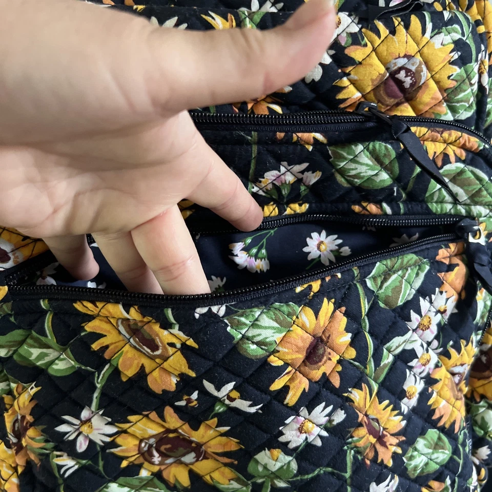 Mochila Campus Vera Bradley XL Extra Grande Girasoles LEER... ¡NO PEQUEÑA! Foto 4 de 4