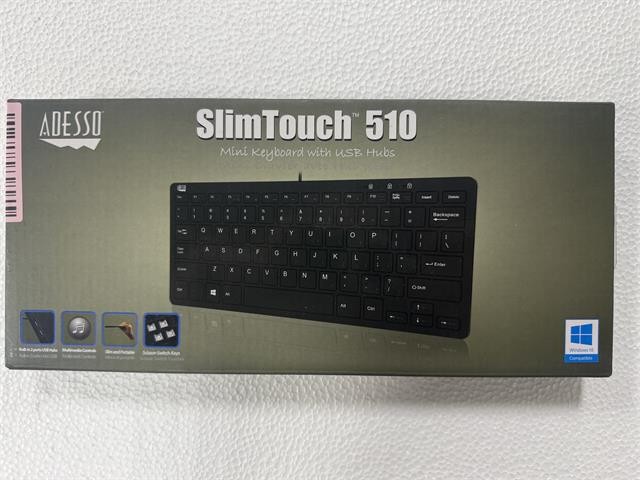 ADESSO Adaptec SlimTouch 510 Mini Keyboard with USB Hubs (AK