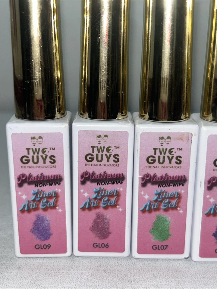 6 New Two Guys Platinum Liner Art Gel For Nails - Image 2 of 4