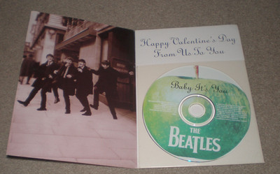 BEATLES VALENTINES DAY BABY IT'S YOU PROMO CD SINGLE In CARD LIVE AT THE BBC