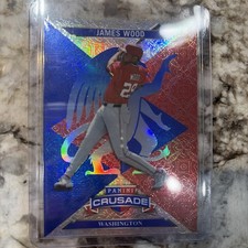 2025 Panini Crusade James Wood #78 Blue Crusade Insert Prospect Card Nationals
