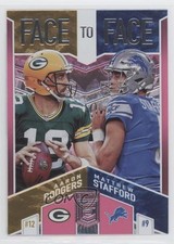 2018 Donruss Elite Face to Face Pink Aaron Rodgers Matthew Stafford #F2F-6 5c9