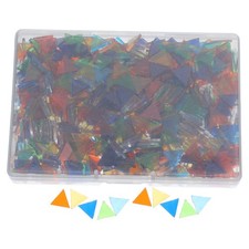 764 Pcs Stained Glass Pieces Craft Tiles Square Mosaics for Crafts