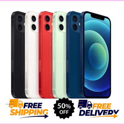 Apple iPhone 12 64GB/128GB - Unlocked, 5G, Various Colors, Blue Green White