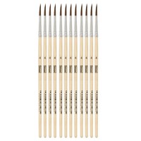 Idena 90088 - Haarpinsel Set GrößE 4 12 StüCk Unlackierter