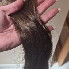 straight Hair Extension Bundle, Medium dark Brown Hair Color Shade 22 inches