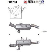DPF Rußpartikelfilter Dieselpartikelfilter AS FD5288 Cordierit für OPEL MOVANO 3