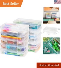 Pencil Case Boxes, 10-Pack, , Plastic Bead Organizing Containers with Snap ...