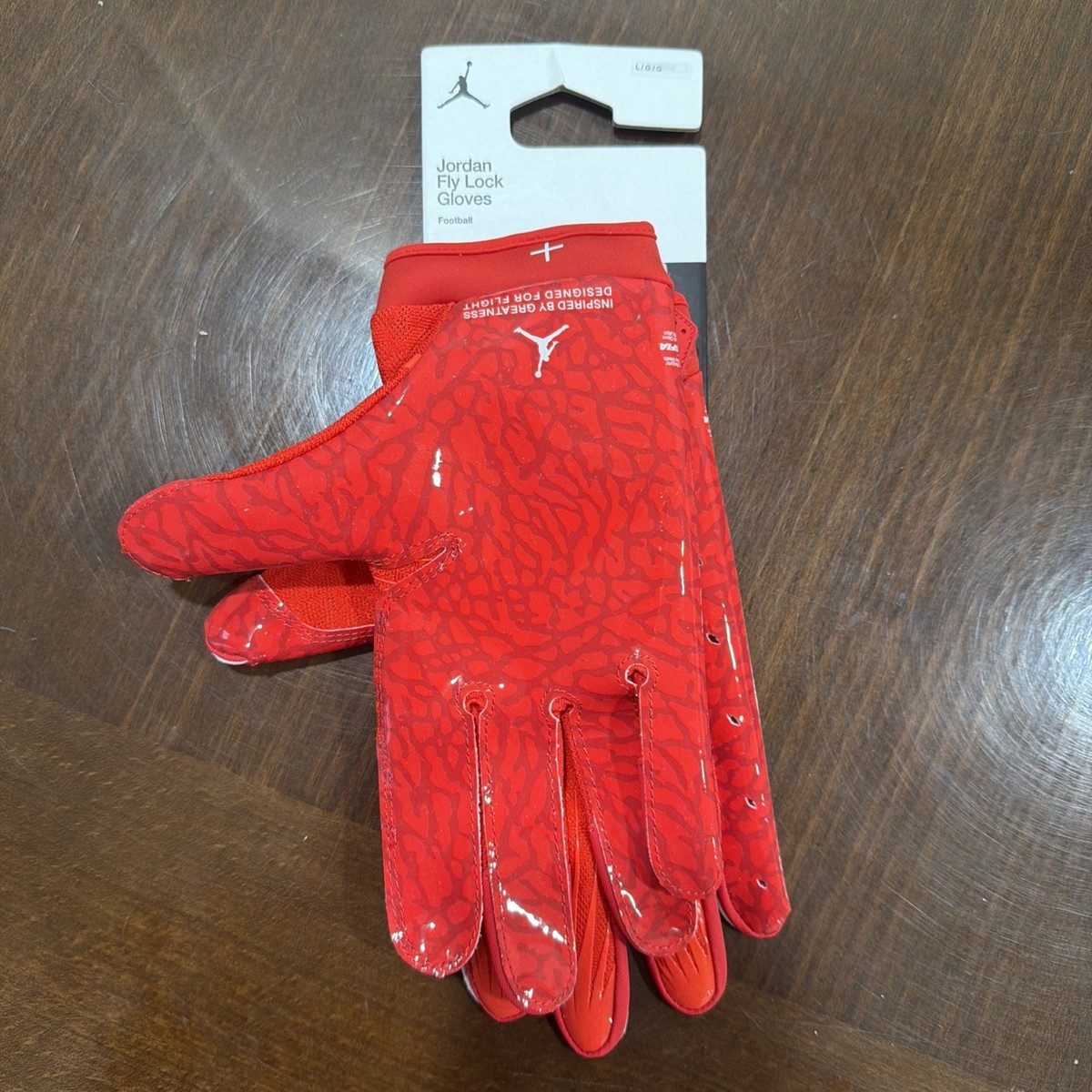 セール‼️NIKE JORDAN FLY FOOTBALL GLOVE RED L New Jordan Fly LOCK Football Gloves Adult Large RED Limited
