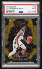 2022 Select Premier Level Gold Disco Prizm 10/10 MarJon Beauchamp PSA 9 MINT 8d9