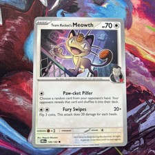 Team Rocket's Meowth 149/182 Sv10: Destined Rivals Common Regular