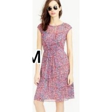 J.Crew Sleeveless Silk Chiffon Dress in sweet meadow Size 4