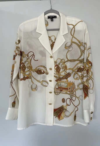 Vintage 1980’s Louis Feraud Blouse/Shirt/Top/Women’s Size 8