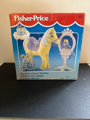 NIB Vintage 1995 Fisher-Price Once Upon A Dream ROYAL PETS Horse Bird Bunnies