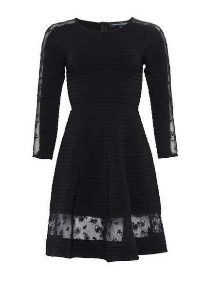 Women French Connection Dress Black Viscose 38 #8MSB