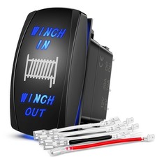 Blue 7 Pin Rocker Switch Dpdt With Led Illuminate For Automotive Lights